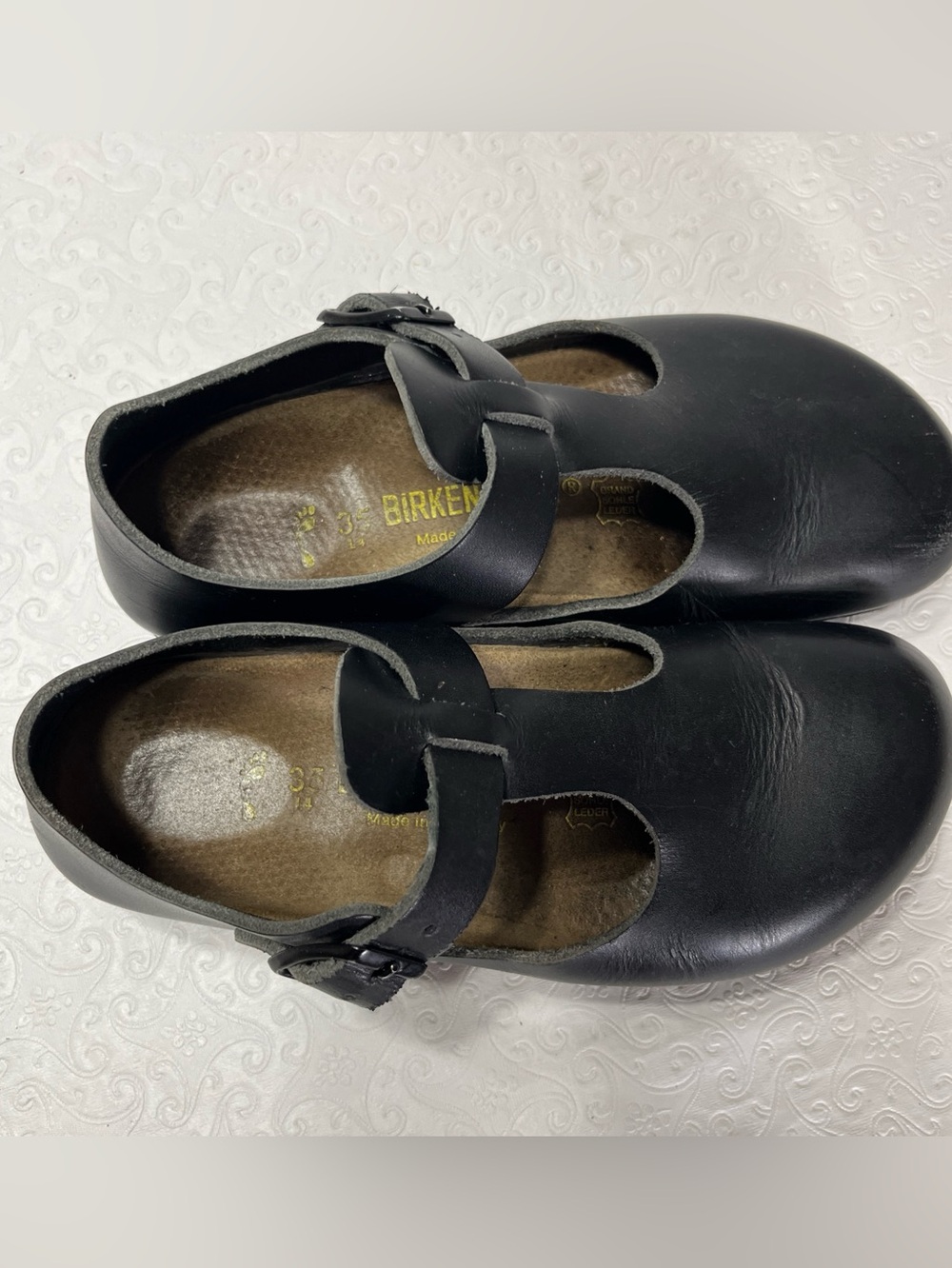 Birkenstock Paris Mary Jane Shoes Black Leather Womens EU 35 Classic German Clog - Picture 8 of 16